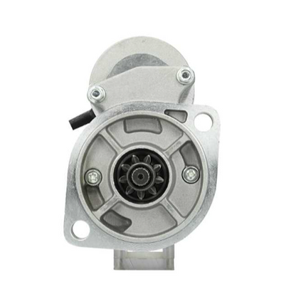 front direct view of New 12v Starter Motor Denso Type 9th Fits Cummins, Bomag, Komatsu 114332 / STR70381