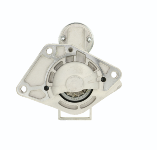 Car starter motor on a white background