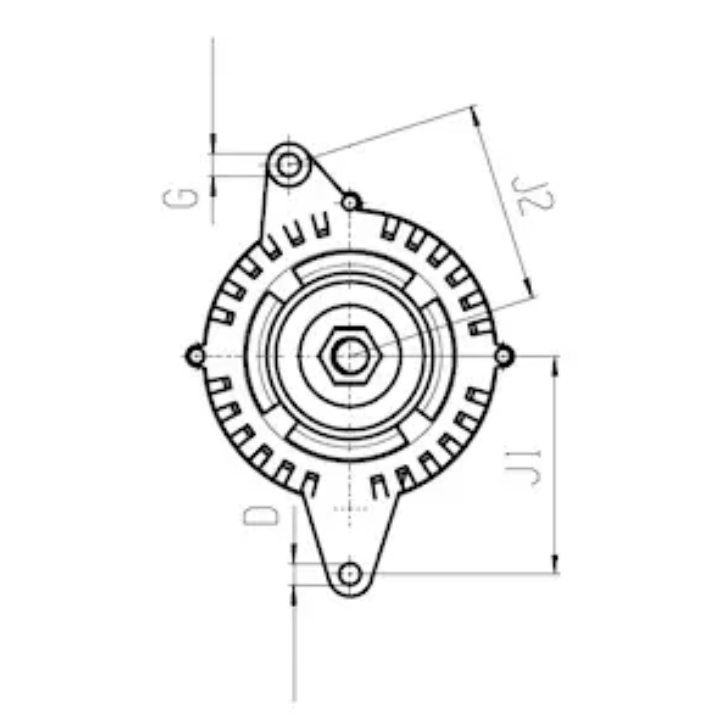 New Alternator 12V 95AMP Fits: Deutz Fahr KHD Lug Screw on Terminals 112046 / ALT10395