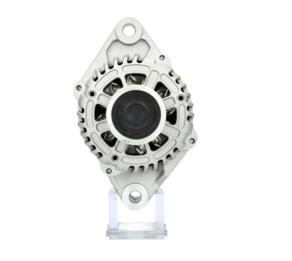 front view of a Car alternator on a white background