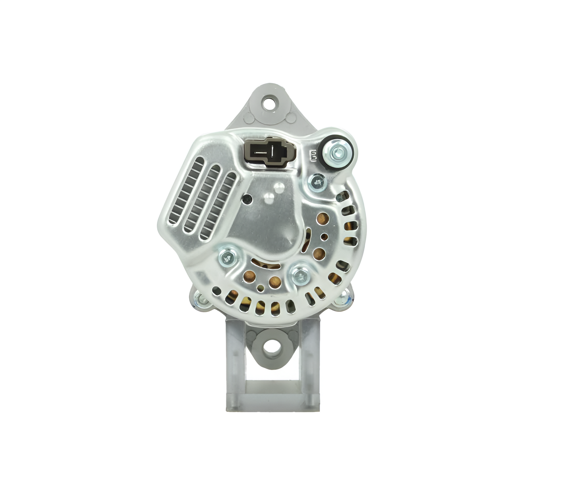 Car alternator on a white background