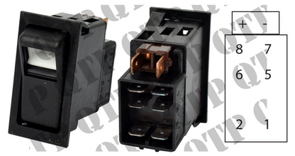 On Off Rocker Switch SWF Type 300s 4WD 2 Terminals Rectangle QTP61334