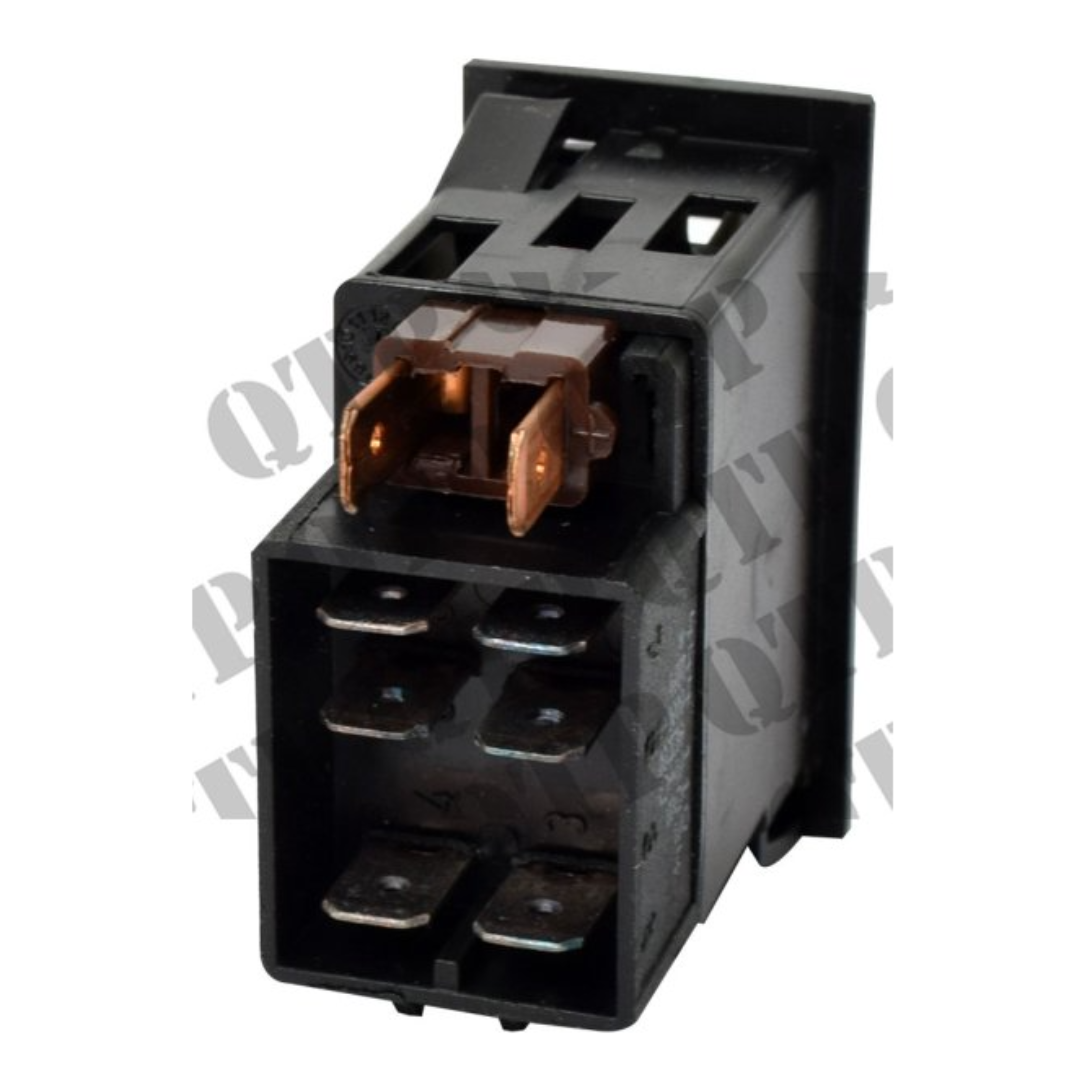 back view of a rocker switch SWF type on a white background