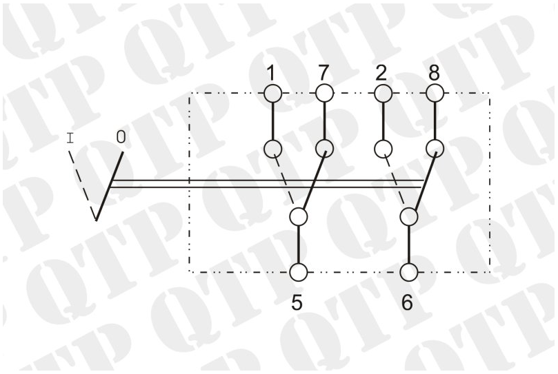 On Off Rocker Switch SWF Type 300s 4WD 2 Terminals Rectangle QTP61334 diagram