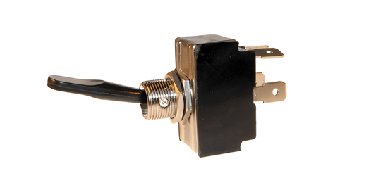 black on off toggle switch on a white background
