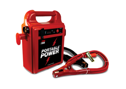 Portable Power Heavy Duty Rapid Charge 12v Battery Booster Jump Pack Single 1800RC Small Space Leads 1.5m Motorcycle