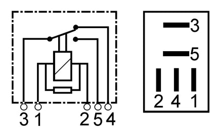 5 Pin Change Over Relay Micro Mini 12V With Resistor Woodauto RLY1313