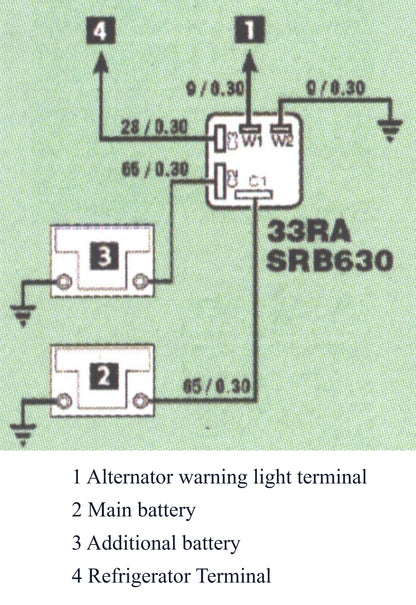5 Pin Split Charge Relay Lucas Type Srb630 12V 60A 33Ra  Rly1046 CCL 02-040