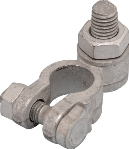 Negative Battery Terminal – 17mm diameter, Tin-Plated Brass, M10 x 22mm Bolt Wood Auto BTT1005N/228