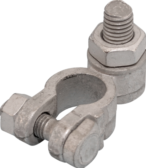 Negative Battery Terminal – 17mm diameter, Tin-Plated Brass, M10 x 22mm Bolt Wood Auto BTT1005N/228