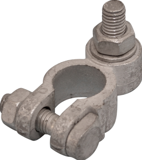 Positive Battery Terminal – 19mm diameter, Tin-Plated Brass, M8 x 22mm Bolt, Wood Auto BTT1004P/229
