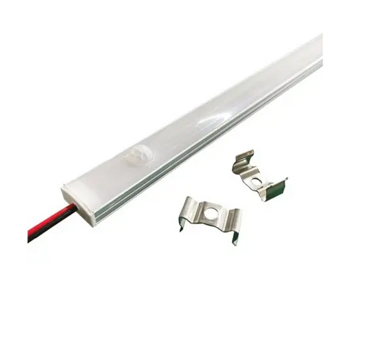 A series of images showing a twin-core cable and a light bar