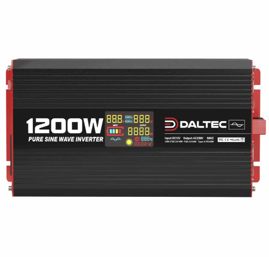 Daltec 1200W Power Inverter DC 12V to 230V AC Converter with AC Outlet and 5V 2.1A USB Car Charger - Mid-Ulster Rotating Electrics Ltd