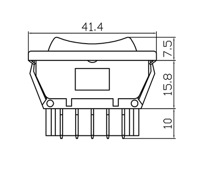 12V Electric Window Rocker Switch Rectangle 20A Robinson K697