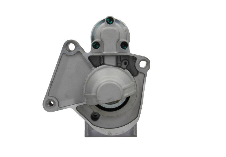 Car starter motor on a white background