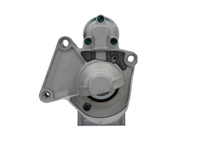 Car starter motor on a white background