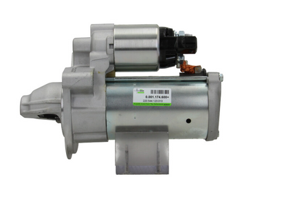 Car starter motor with a visible brand label on a white background