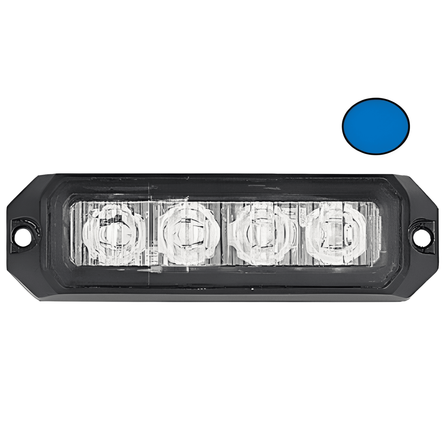 4 LED Grille Blue Warning Strobe 14 Flash Patterns R65 12V 24V IP67 LED GLOBAL LG759