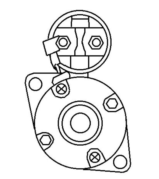 New 12V 1.1KW Starter Motor 9 Teeth Fits Perkins, JCB, Ford, Volvo 110552 / STR23007