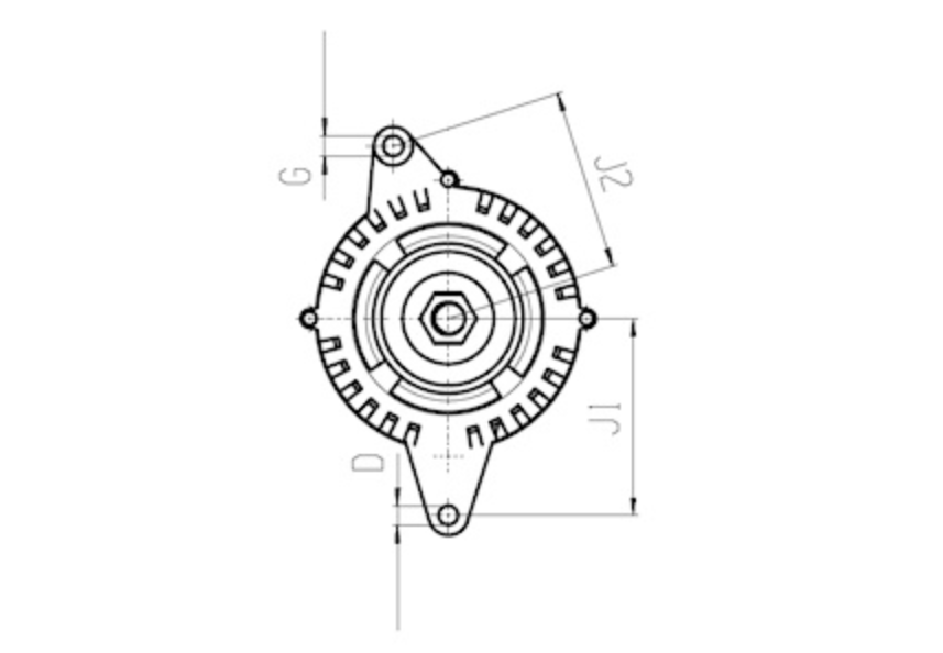 New Alternator 12v Fits Yanmar, Kubota, John Deere Gator 2 Pin 40AMP 110620 / ALT30004
