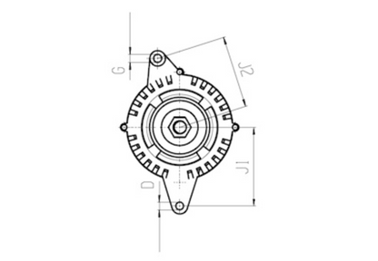 New Alternator 12v Fits Yanmar, Kubota, John Deere Gator 2 Pin 40AMP 110620 / ALT30004