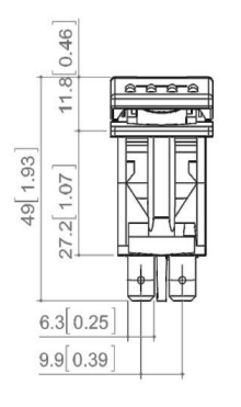 12V 24V Rocker Switch Horn Symbol Momentary 5 Pin (ON) OFF Black Carling Style MURE SW79