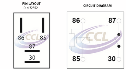 12V 40A Normally Open Contact 4 Pin Micro Relay Resistor Protection CurentCare 13-005