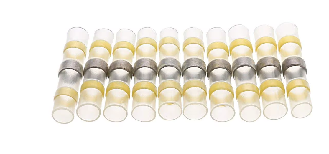 50X Yellow Heat Shrink Straight Solder Crimp Connectors Waterproof Butt Terminals 12-10 AWG MURE SCCYx50