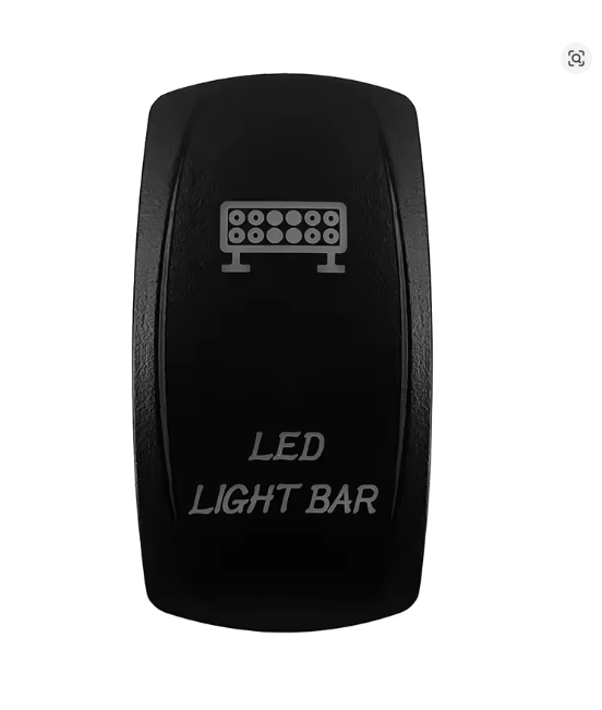 12V 24V Splashproof Rocker Switch (On-Off) LED Light Bar Symbol Blue 5 Pin Carling Style MURE SW95