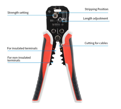 Multifunctional Crimper Cable Cutter Adjustable Automatic Wire Stripper Crimping Pliers Mure EZSTRIP
