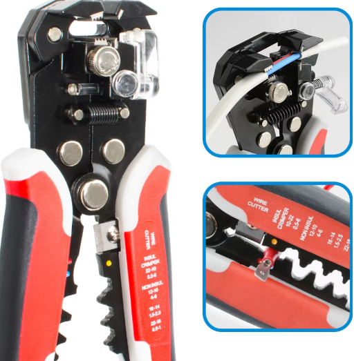 Multifunctional Crimper Cable Cutter Adjustable Automatic Wire Stripper Crimping Pliers Mure EZSTRIP