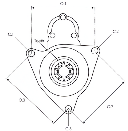 New 12V 3.2KW Starter Motor 10 Teeth Fits: Massey Ferguson, Renault Agricultural vehicles etc. MS204+