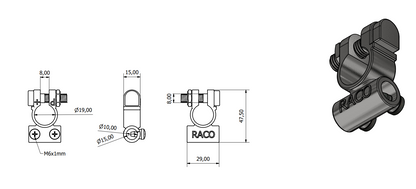 Positive Battery Terminal – 19mm diameter, Solderless, Tin-Plated Brass, 10mm Cable Hole Drilling, Wood Auto BTT1002N/205