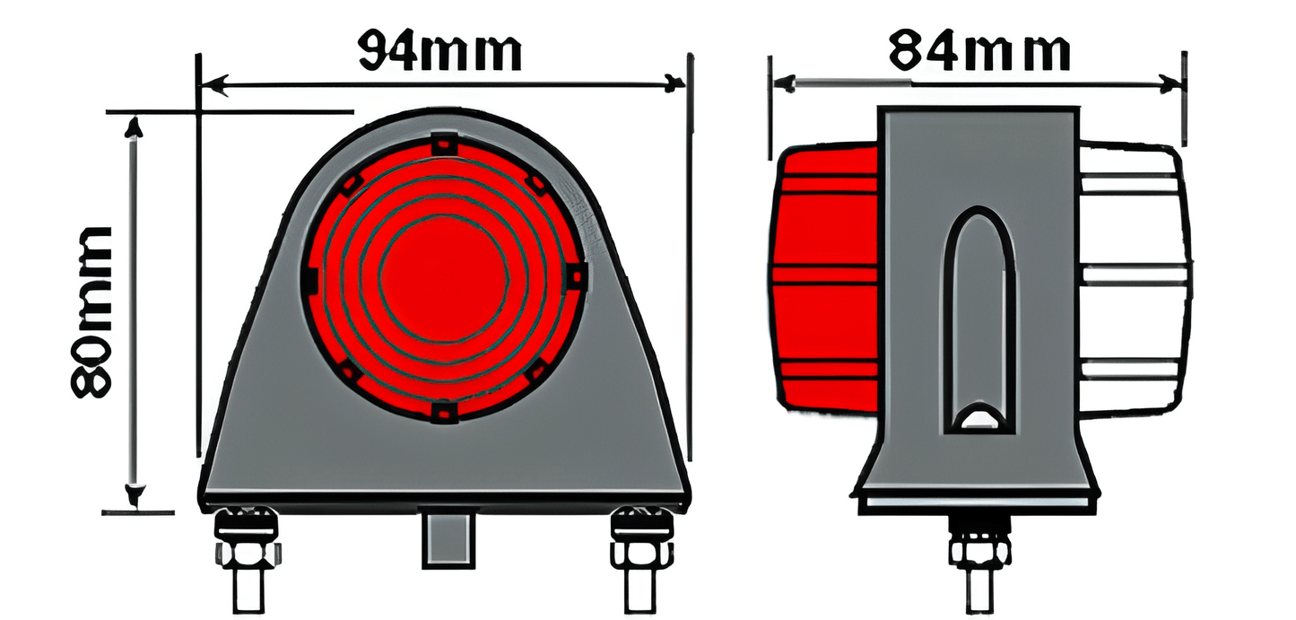 Genuine Britax Trailer Tractor Horsebox Marker White Red Light Maypole MP37B