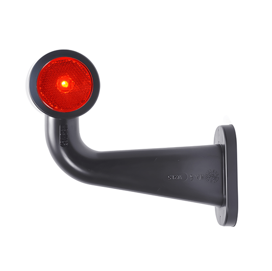 WAS 10-30V LED Left Hand Red/White 90° Outline Marker Lamp Maypole MP8704BL