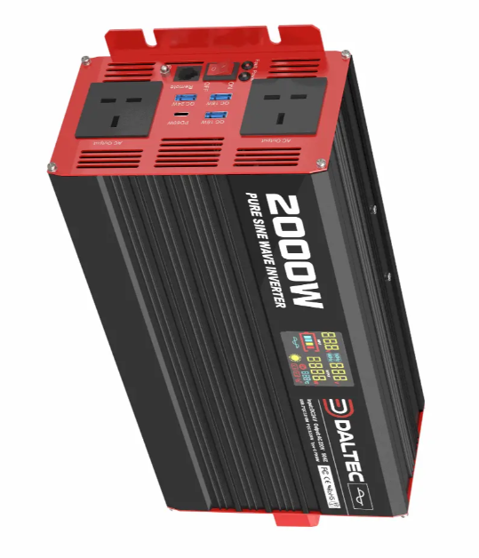Daltec 2000W Power Inverter DC 12V to 230V AC Converter with AC Outlet and 5V 2.1A USB Car Charger - Mid-Ulster Rotating Electrics Ltd