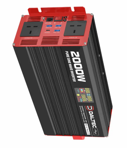 Daltec 2000W Power Inverter DC 12V to 230V AC Converter with AC Outlet and 5V 2.1A USB Car Charger - Mid-Ulster Rotating Electrics Ltd