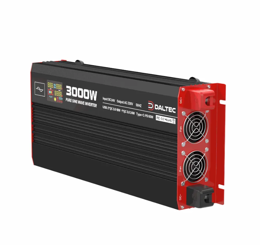 Daltec 3000W Power Inverter DC 12V to 230V AC Converter with AC Outlet and 5V 2.1A USB Car Charger - Mid-Ulster Rotating Electrics Ltd
