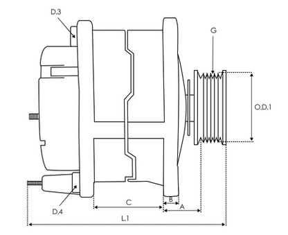 New Alternator 24v 110AMP 5-Pin Fits: Lorries Volvo, Renault 115488 / ALT10306