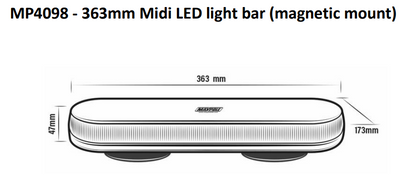 Genuine Maypole LED Slim Line Amber Strobe Flashing Recovery Mini Master Magnetic Roof bar Lightbar MP4098