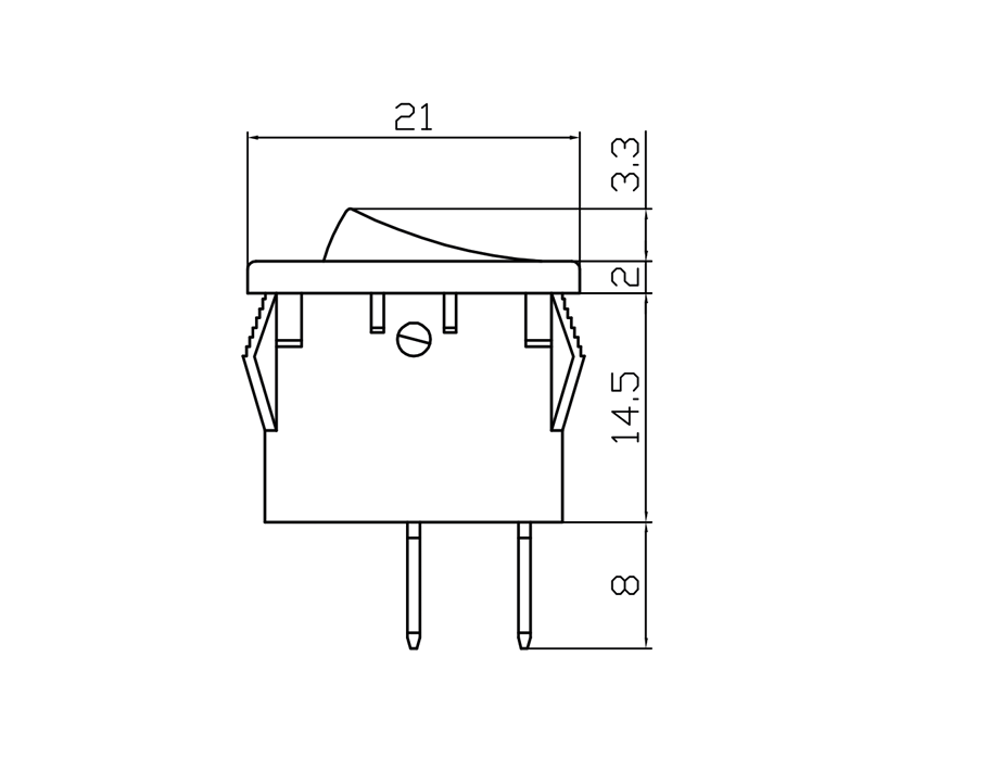 On Off Rocker Switch Mini Rectangle Square 12V Car Dash Robinson K420 - Mid-Ulster Rotating Electrics Ltd