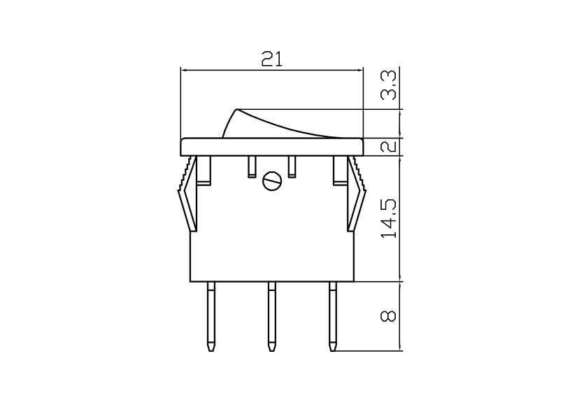 On Off Square Rocker Switch Mini Blue Rectangle 12V Robinson K422 - Mid-Ulster Rotating Electrics Ltd