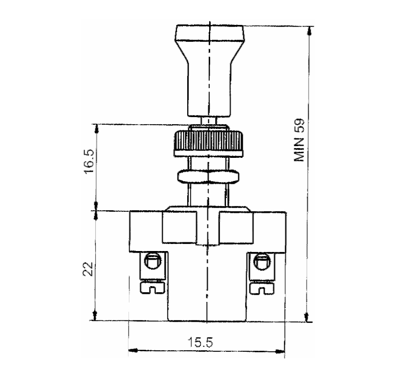 On Off Push/Pull Switch Long Stalk 12V 24V With Screw Terminals Robinson K459 - Mid-Ulster Rotating Electrics Ltd