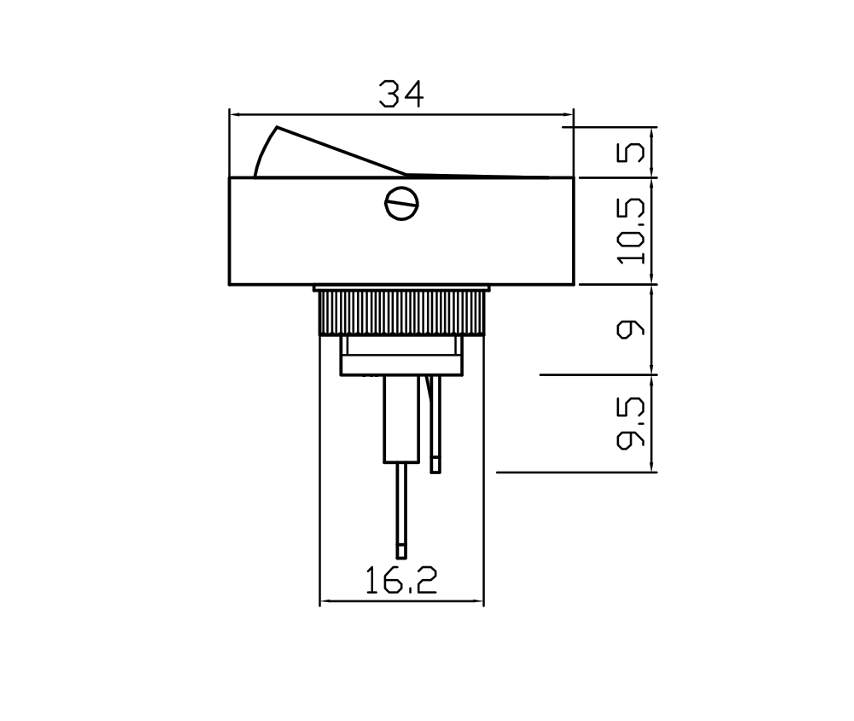 On Off Rocker Switch Rectangle Square 12V 24V Car Lorry Truck Robinson K470 - Mid-Ulster Rotating Electrics Ltd