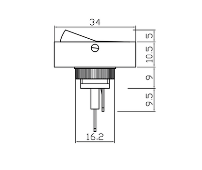 On Off Rocker Switch Rectangle Square 12V 24V Car Lorry Truck Robinson K470 - Mid-Ulster Rotating Electrics Ltd