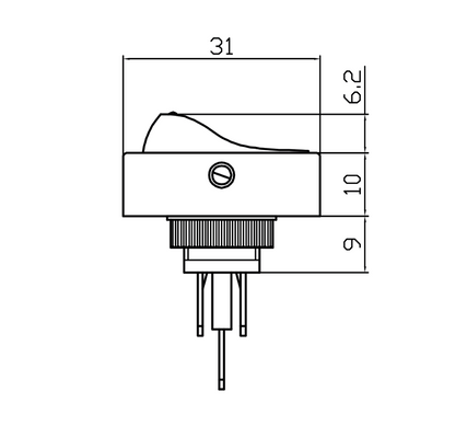 On Off Rocker Switch Amber Led Round Car Dash 12V Robinson K471Led - Mid-Ulster Rotating Electrics Ltd