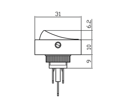 On Off Rocker Switch Amber Spot Round Car Dash 12V Robinson K471Rs - Mid-Ulster Rotating Electrics Ltd