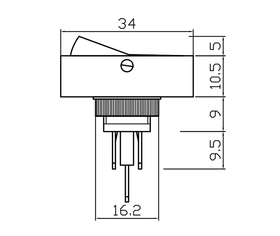 On Off Rocker Switch Rectangular 12V Green 180178 Robinson K473 - Mid-Ulster Rotating Electrics Ltd