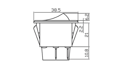 On Off Rocker Switch Twin Circuit Double Pole Rectangle 12V Car Robinson K610 - Mid-Ulster Rotating Electrics Ltd
