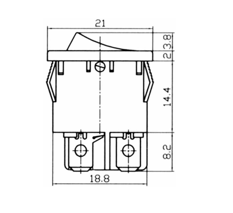 On Off Rocker Switch 12V Mini Rectangle Square Car Dash Robinson K700 - Mid-Ulster Rotating Electrics Ltd